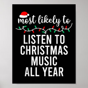 Affiche Les plus probables à Noël Correspondant Pajamas De