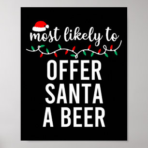 Affiche Les plus probables à Noël Correspondant Pajamas De