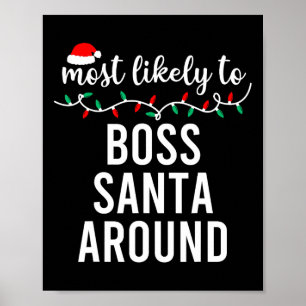 Affiche Les plus probables à Noël Correspondant Pajamas De