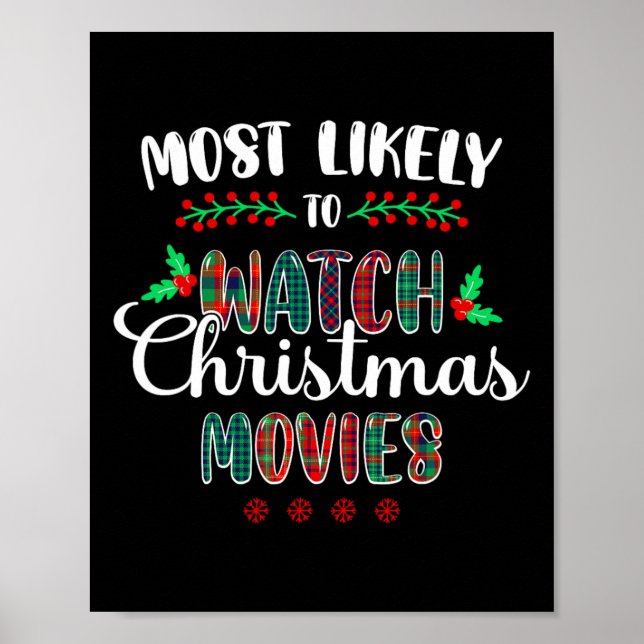 Affiche Les Plus Probables À Regarder Les Films De Noël Fa (Devant)