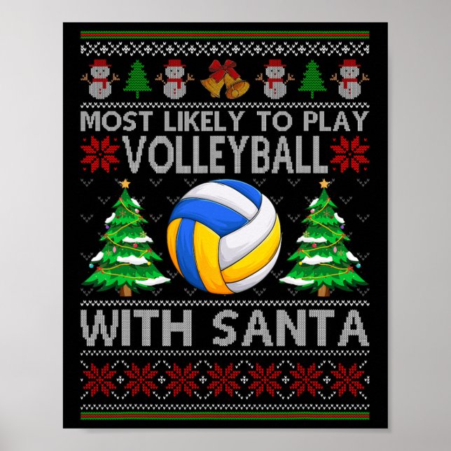 Affiche Les Plus Probables De Jouer Au Volley-Ball Avec Pè (Devant)