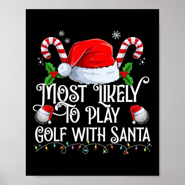 Affiche Les Plus Probables De Jouer Golf Avec Père Noël Xm (Devant)