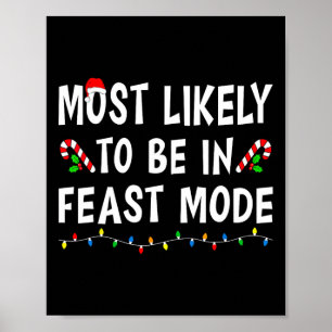 Affiche Les Plus Probables D'Être En Mode Fête Xmas Funny 