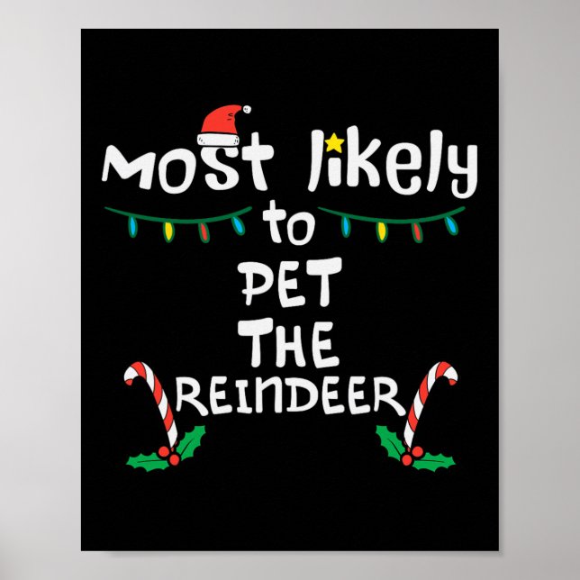 Affiche Les plus probables Pet Reindeer Noël Noël Noël Noë (Devant)