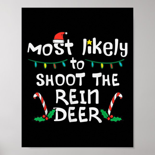 Affiche Les plus probables Shoot Reindeer Noël Noël Noël N (Devant)