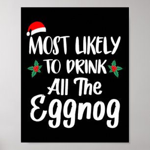 Affiche Les Plus Susceptibles De Boire La Famille Eggnog C