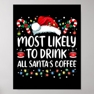Affiche Les Plus Susceptibles De Boire Tous Père Noël Corr