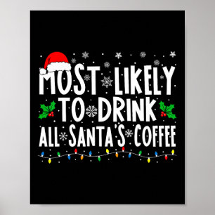 Affiche Les Plus Susceptibles De Boire Tout Père Noël Corr