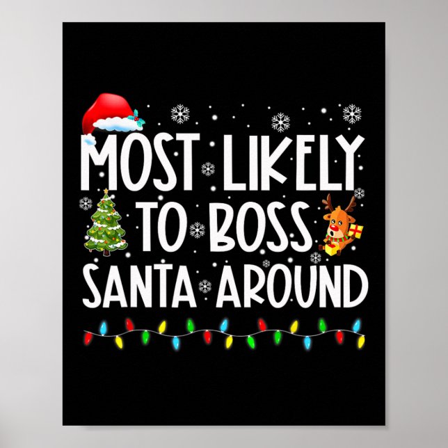 Affiche Les Plus Susceptibles De Boss Père Noël Autour De  (Devant)