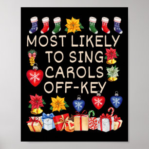 Affiche Les Plus Susceptibles De Chanter Carols Hors-Clé C