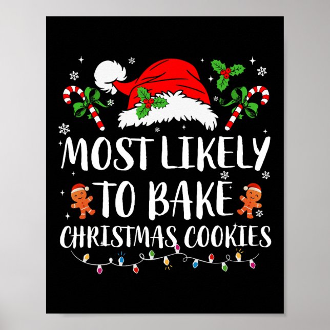 Affiche Les plus susceptibles de cuire des cookies de Noël (Devant)