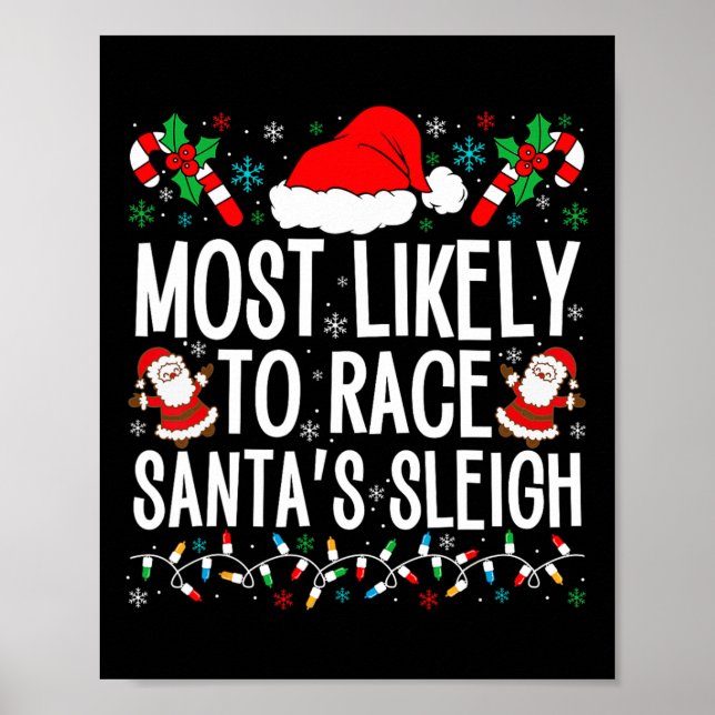 Affiche Les Plus Susceptibles De Faire Course Père Noël Sl (Devant)