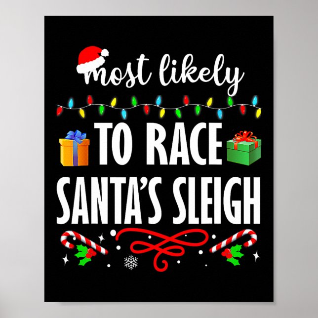 Affiche Les Plus Susceptibles De Faire Course Père Noël Sl (Devant)