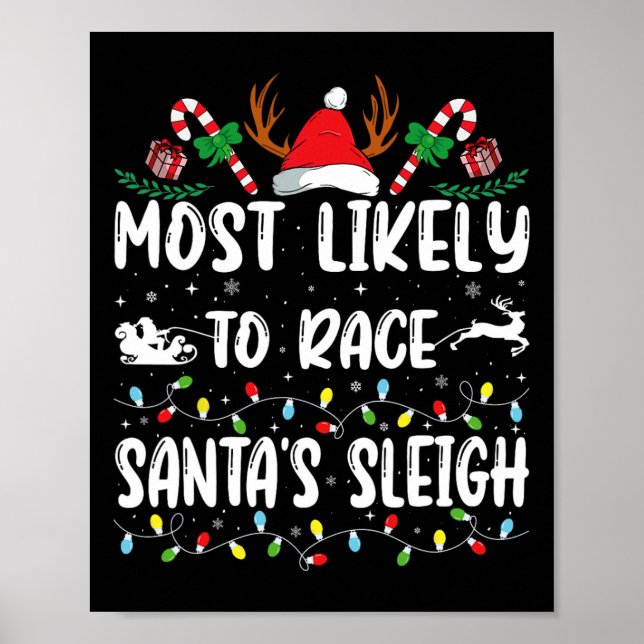 Affiche Les Plus Susceptibles De Faire Course Père Noël Sl (Devant)