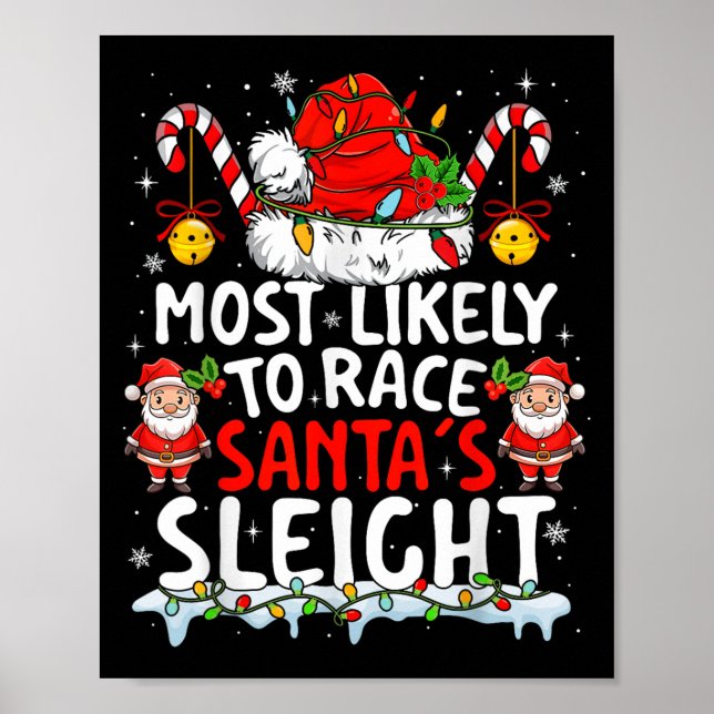 Affiche Les Plus Susceptibles De Faire Course Santas Sleig (Devant)