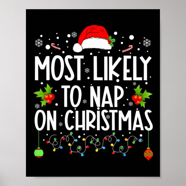 Affiche Les Plus Susceptibles De Faire La Sieste À Noël (Devant)
