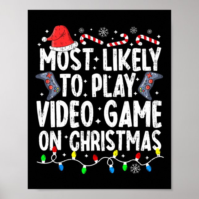 Affiche Les Plus Susceptibles De Jouer Au Jeu Vidéo Sur Le (Devant)