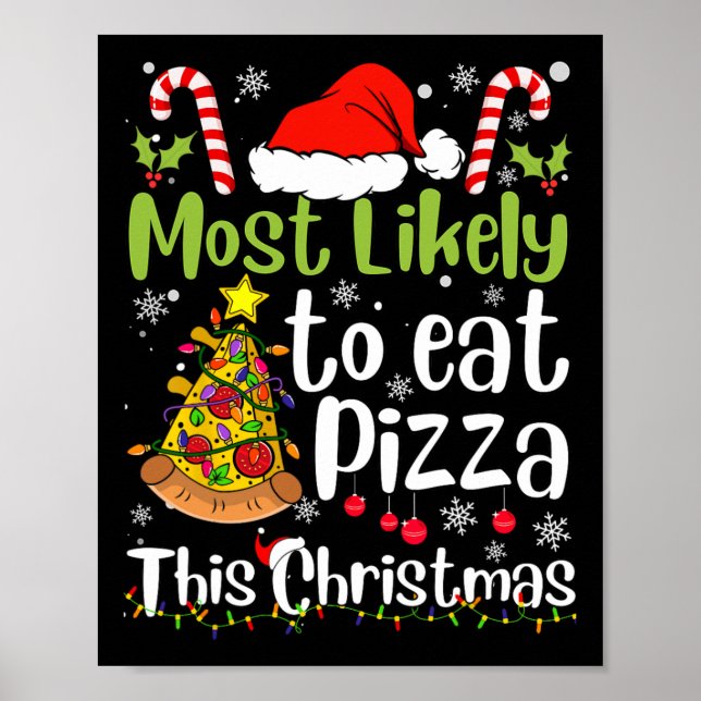 Affiche Les Plus Susceptibles De Manger De La Pizza Ce Noë (Devant)