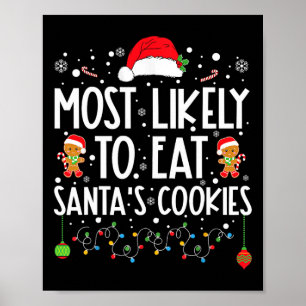 Affiche Les Plus Susceptibles De Manger Père Noël Cookies