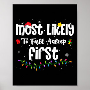 Affiche Les Plus Susceptibles De S'endormir Premier Noël P