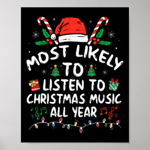 Affiche Les plus susceptibles d'écouter de la musique de N