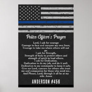 Affiche Les policiers prient Mince Ligne Bleue