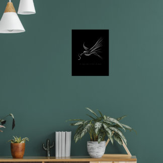 Affiche Les premiers oiseaux attrapent le ver - Line Art P