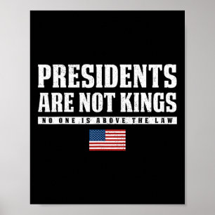 Affiche Les présidents ne sont pas rois Usa Drapeau pas ro