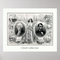 Les présidents Washington et Lincoln