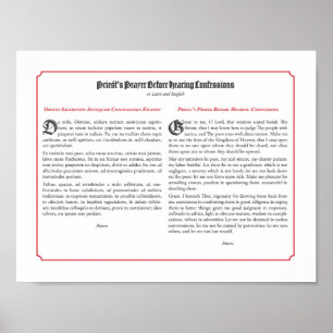 Affiche Les prières du prêtre avant confession