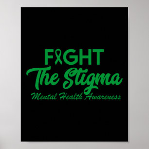 Affiche Les problèmes de santé mentale de la stigmatisatio