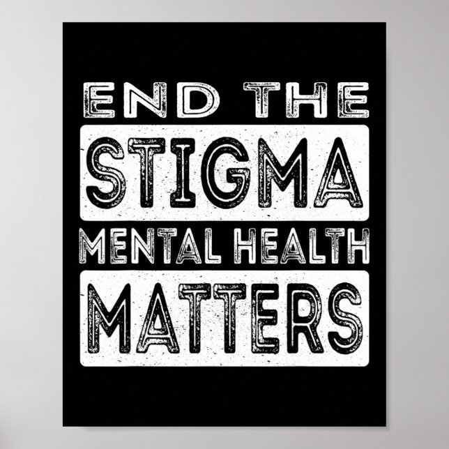 Affiche Les problèmes de santé mentale de la stigmatisatio (Devant)