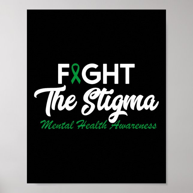 Affiche Les problèmes de santé mentale de la stigmatisatio (Devant)