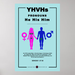 Affiche Les pronouns du YHVH