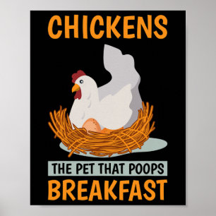 Affiche Les propriétaires de poulets Les gens de poulet L'