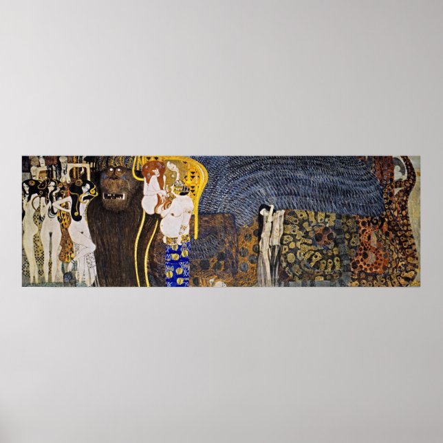 Affiche Les puissances hostiles de Gustav Klimt (Devant)