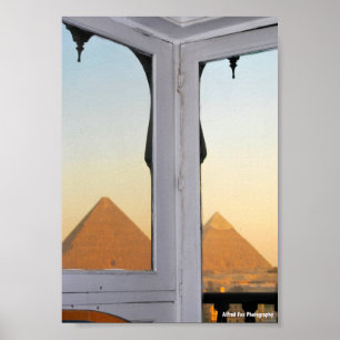 Affiche Les Pyramides De Giza Depuis L'Hôtel Pyramisa