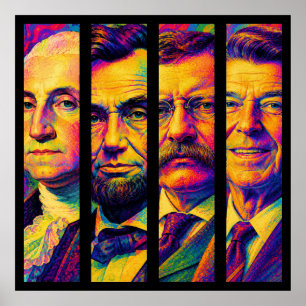 Affiche Les Quatre Présidents
