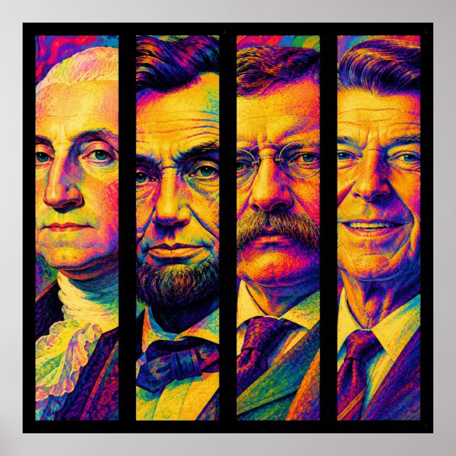 Affiche Les Quatre Présidents  (Devant)