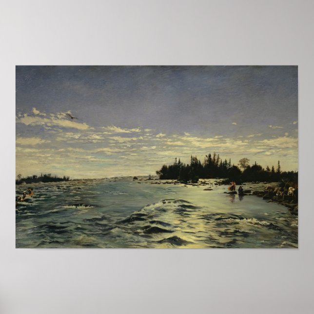 Affiche Les rapides de la rivière Saint-Marys (1868) (Devant)