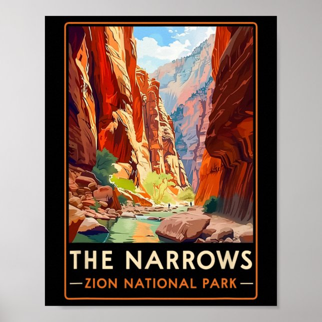 Affiche Les Réduits Parc national de Zion Randonnée Nature (Devant)