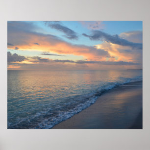 Affiche Les Réflexions Du Coucher De Soleil Sur L'Eau