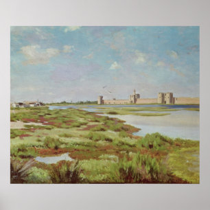 Affiche Les remparts d'Aigues-Mortes, 1867