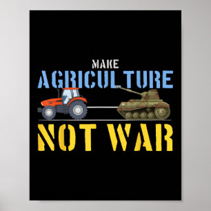 Affiche Les réservoirs des tracteurs agricoles font de l'a