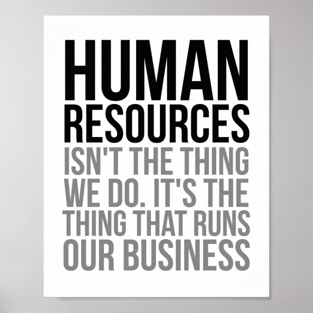 Affiche Les ressources humaines ne sont pas ce que nous fa (Devant)