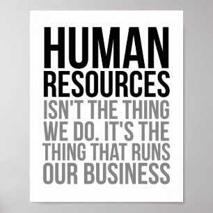 Affiche Les ressources humaines n'est pas la chose que