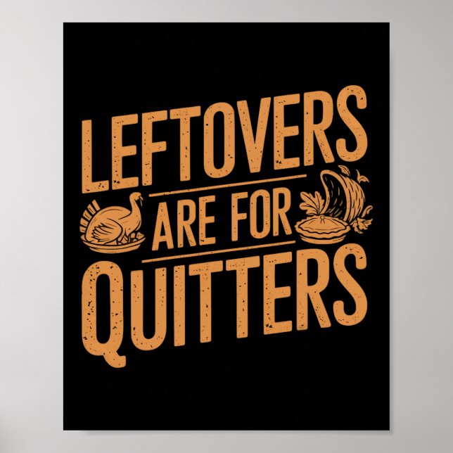 Affiche Les Restes Sont Pour Quitters Chemise Drôle Thanks (Devant)