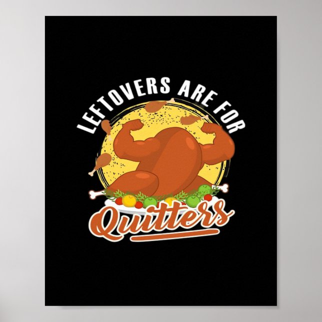 Affiche Les restes sont pour Quitters Classic Funny Retro (Devant)