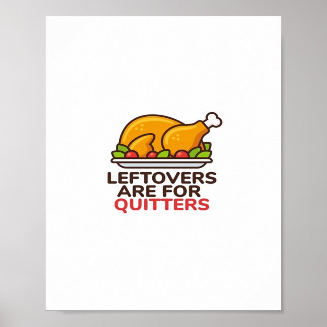 Affiche Les Restes Sont Pour Quitters Thanksgiving Fun Cla (Devant)
