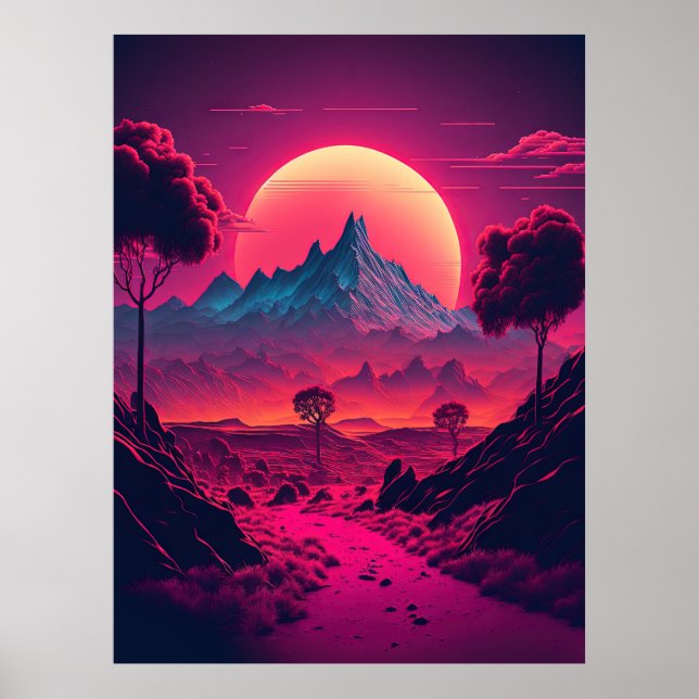 Affiche Les rêves cosmiques d'un horizon futuriste (Devant)